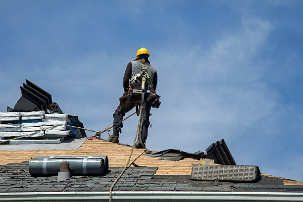 Professional Roofing technician working in Valdese, NC